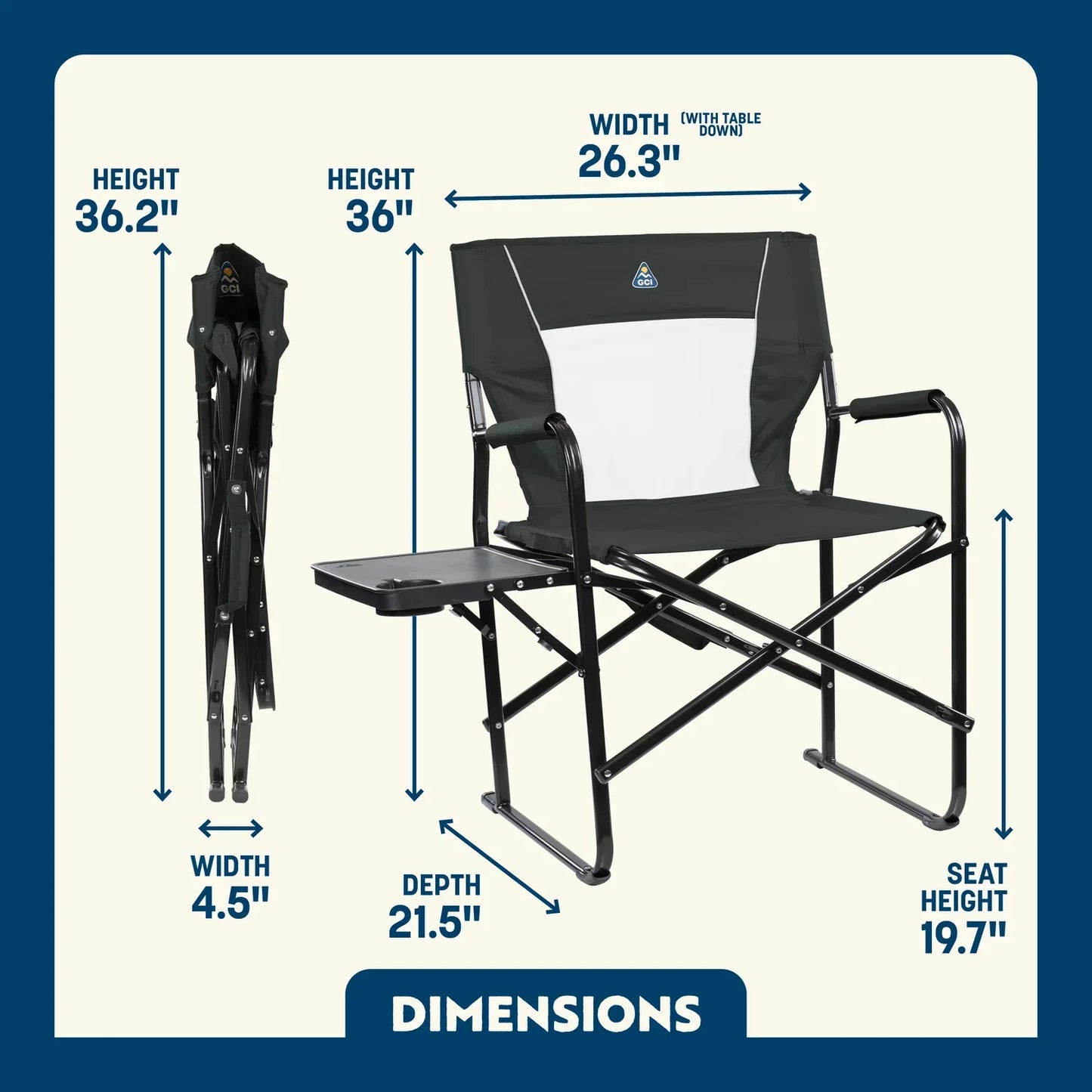 Slim-Fold Director's Chair XL I7