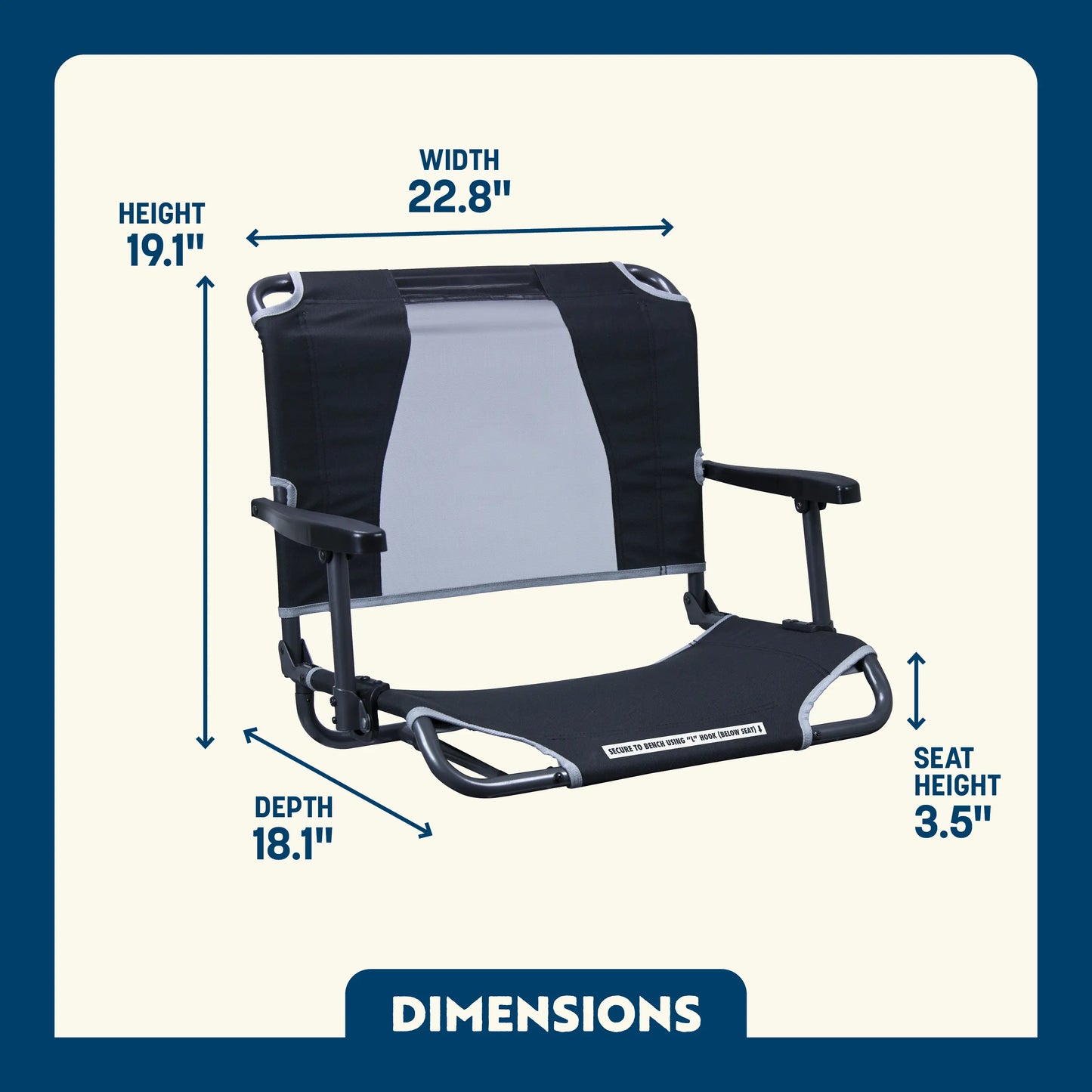 Big Comfort Stadium Chair with Armrests E6