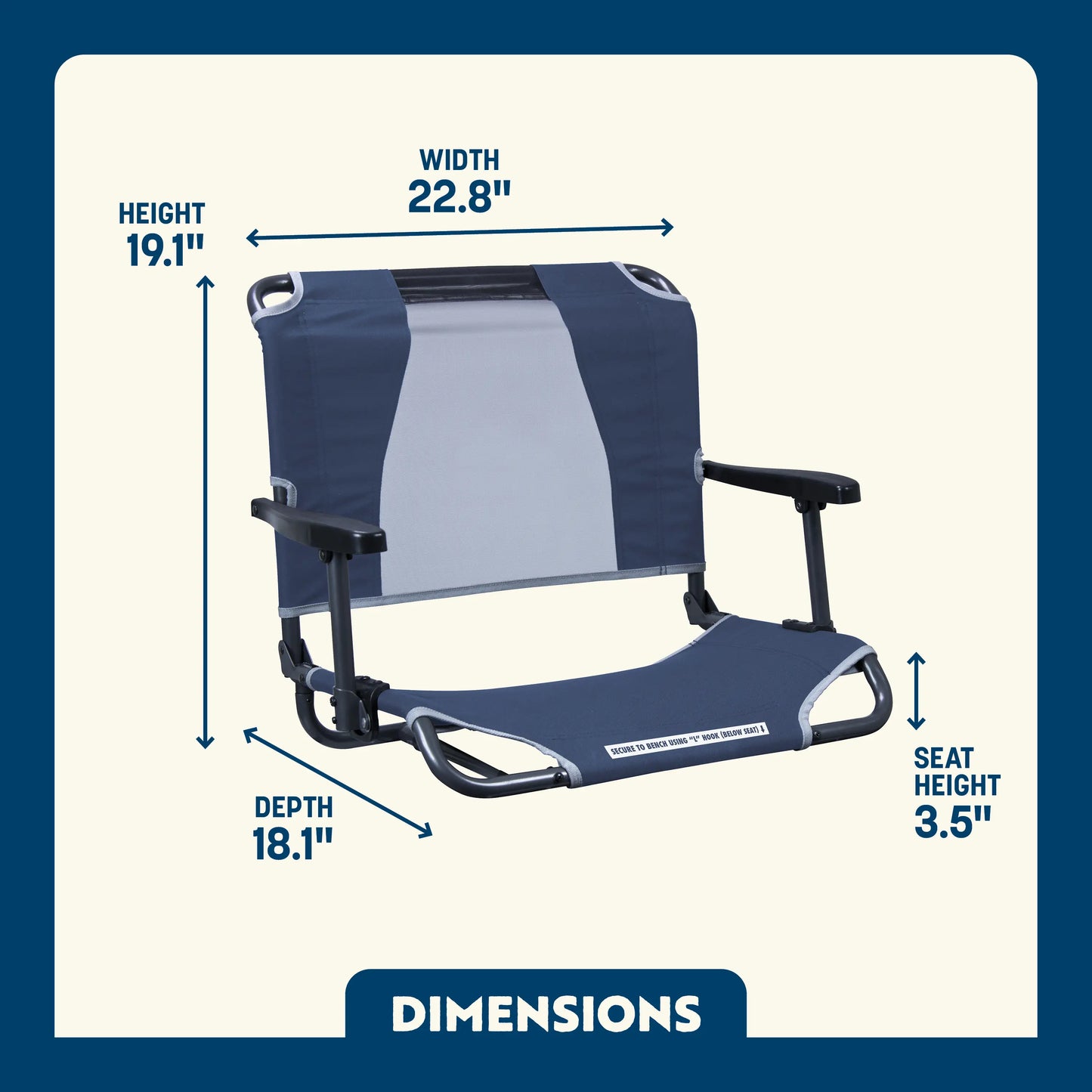 Big Comfort Stadium Chair with Armrests E6