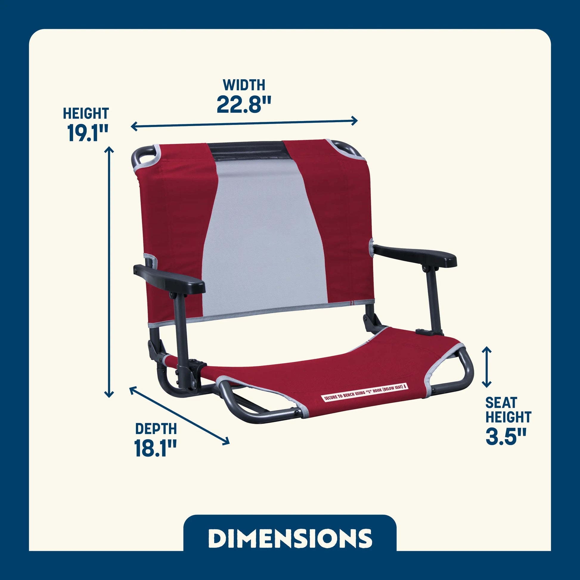 Big Comfort Stadium Chair with Armrests E6