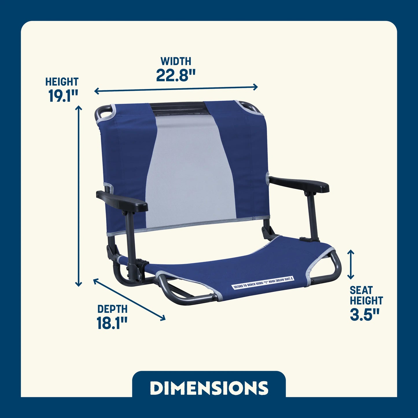 Big Comfort Stadium Chair with Armrests E6