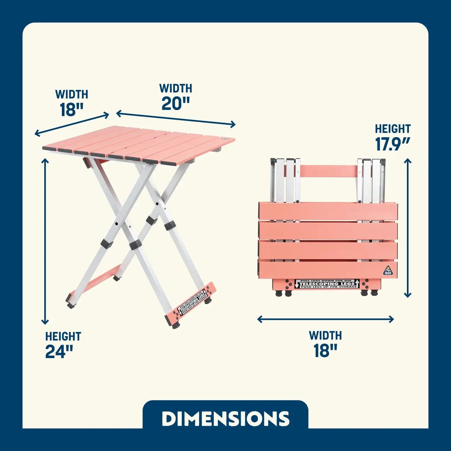 Compact Camp Table 20 W9