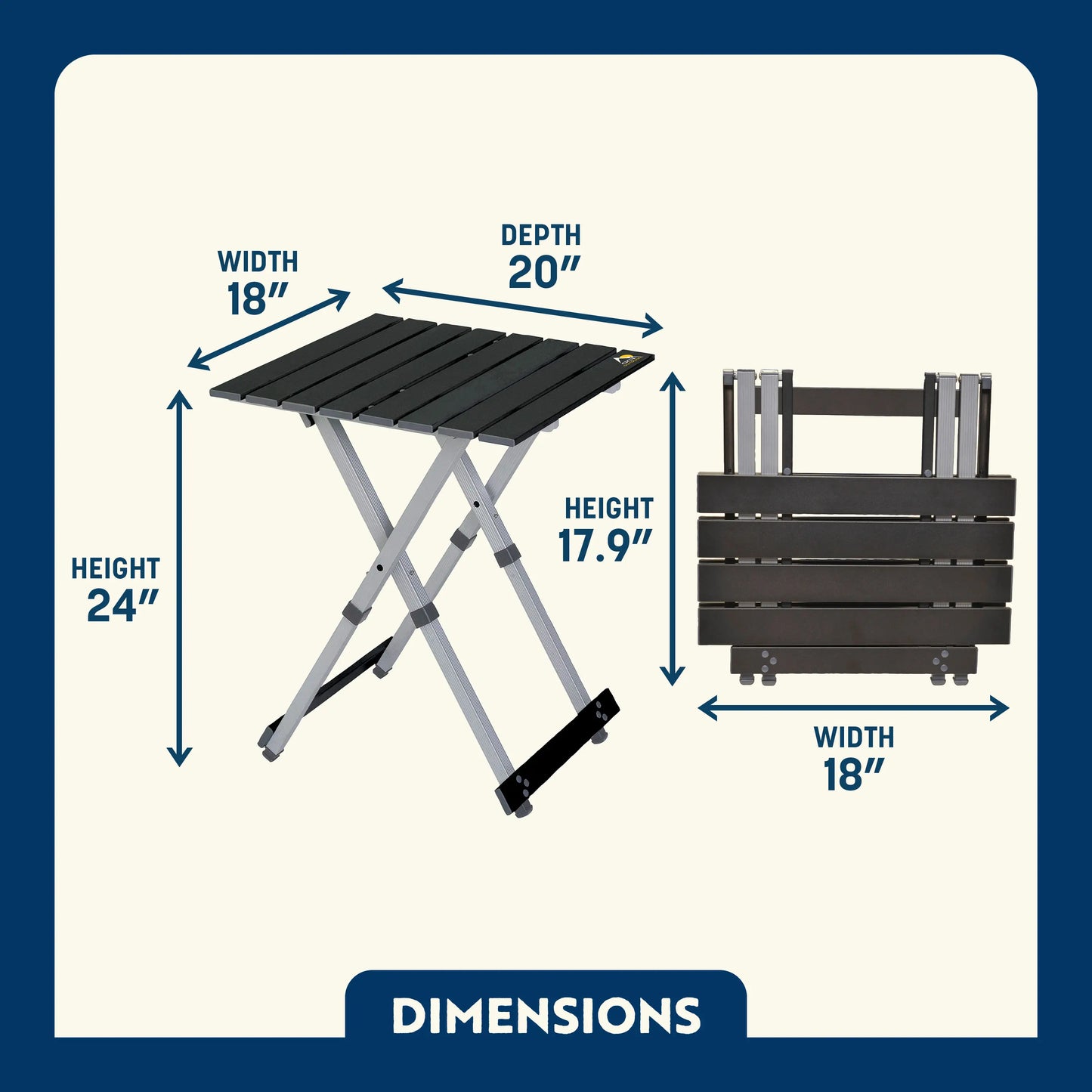 Compact Camp Table 20 W9