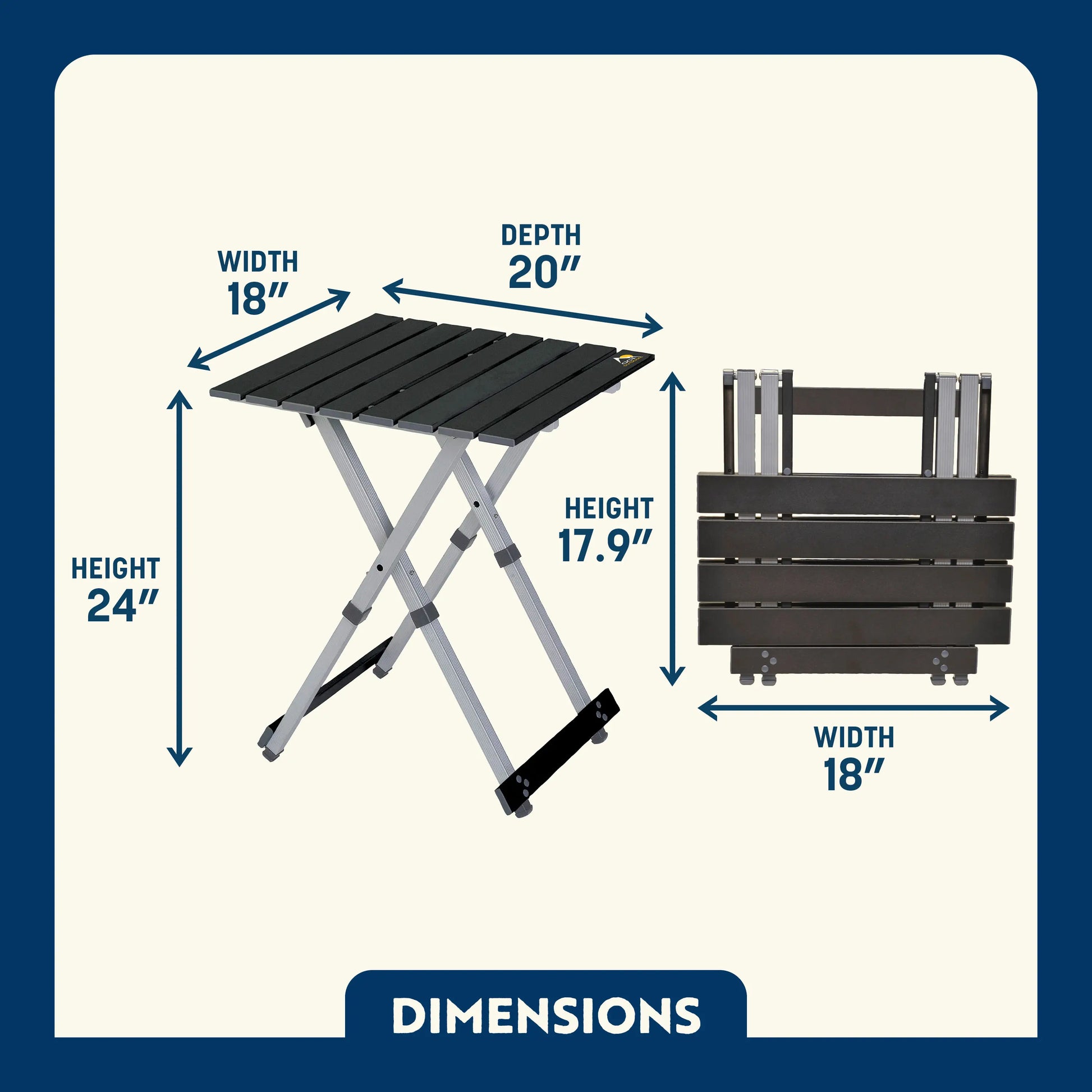 Compact Camp Table 20 W9
