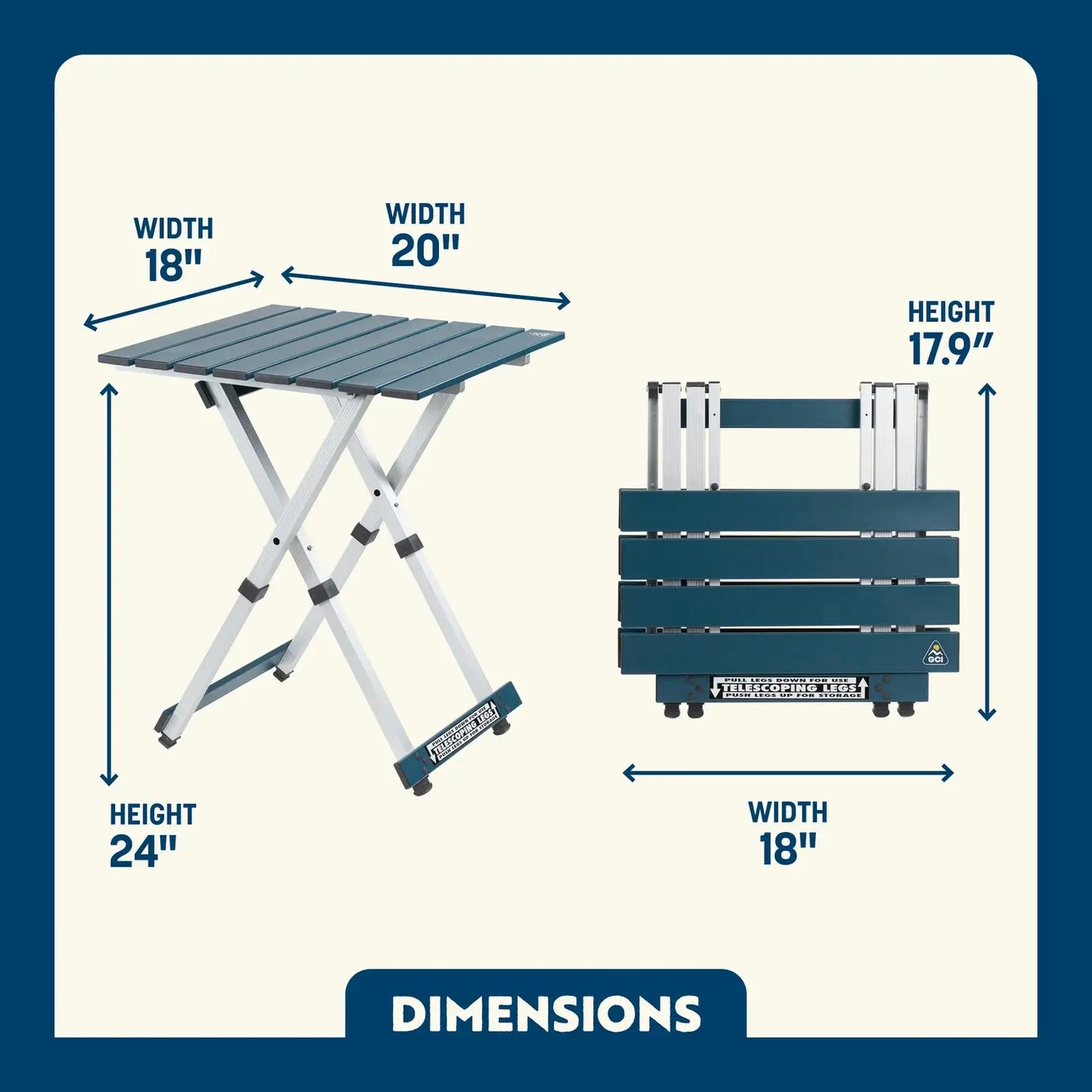 Compact Camp Table 20 W9
