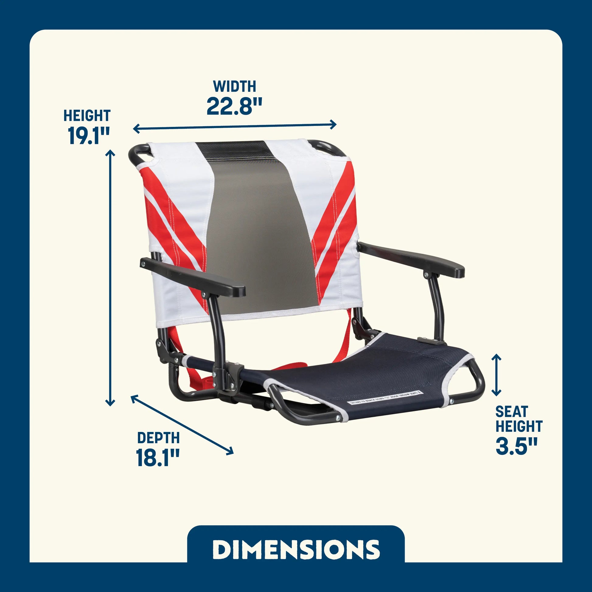 Big Comfort Stadium Chair with Armrests E6