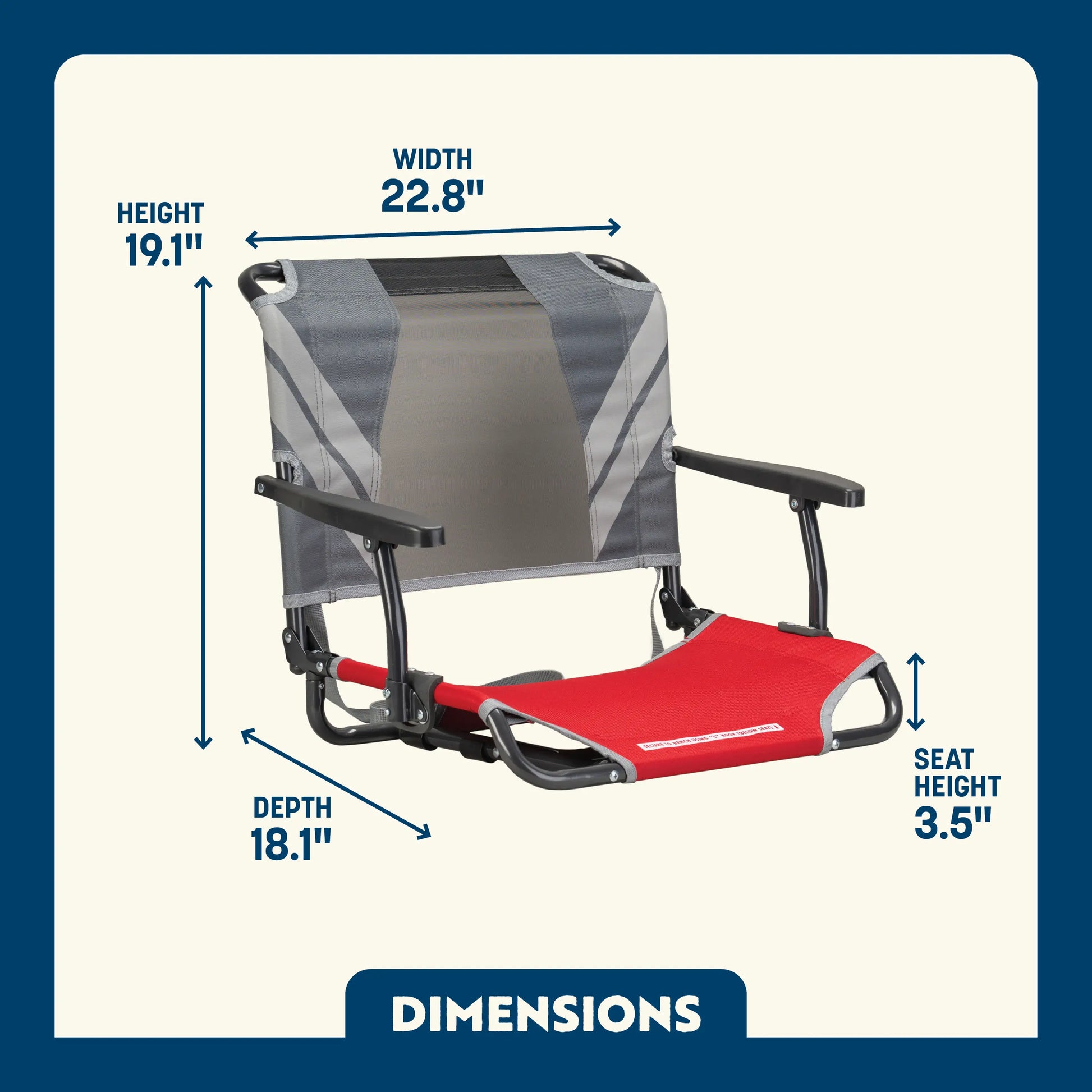 Big Comfort Stadium Chair with Armrests E6