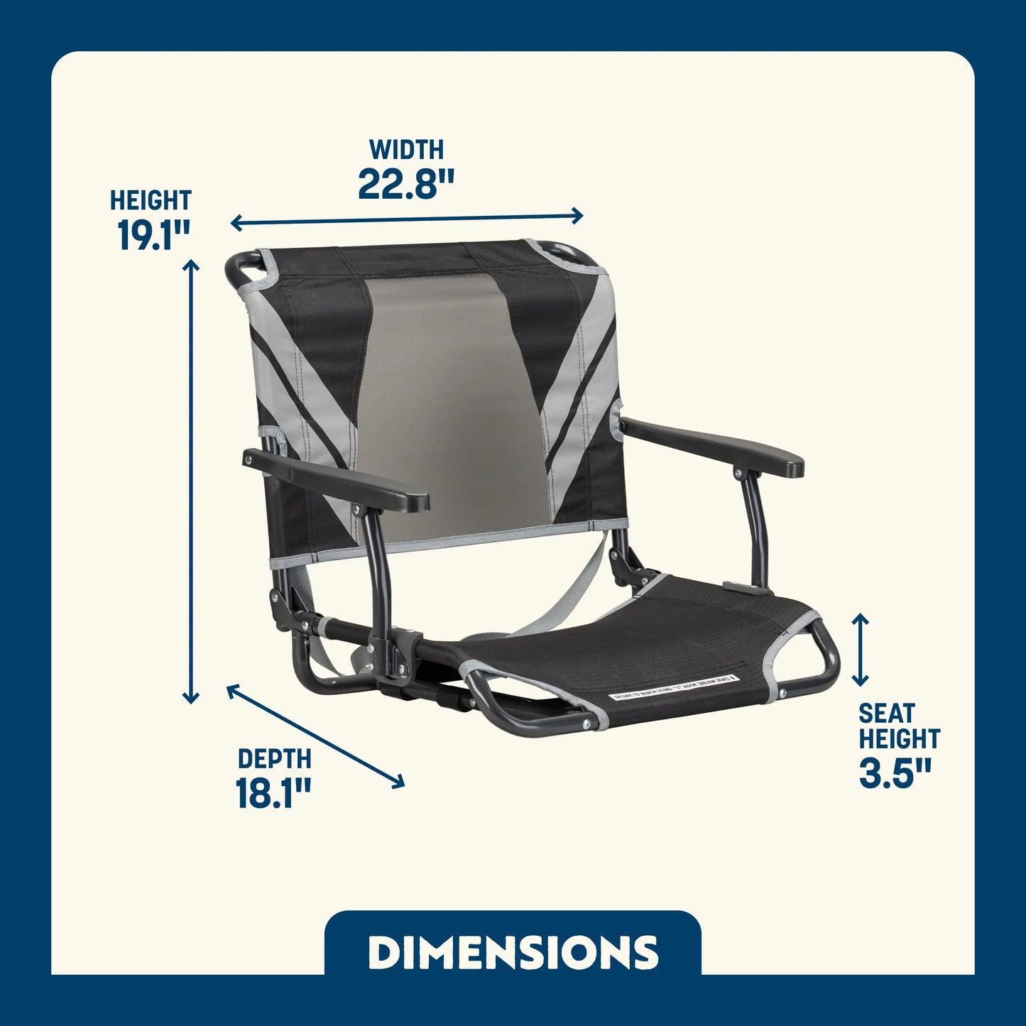 Big Comfort Stadium Chair with Armrests E6