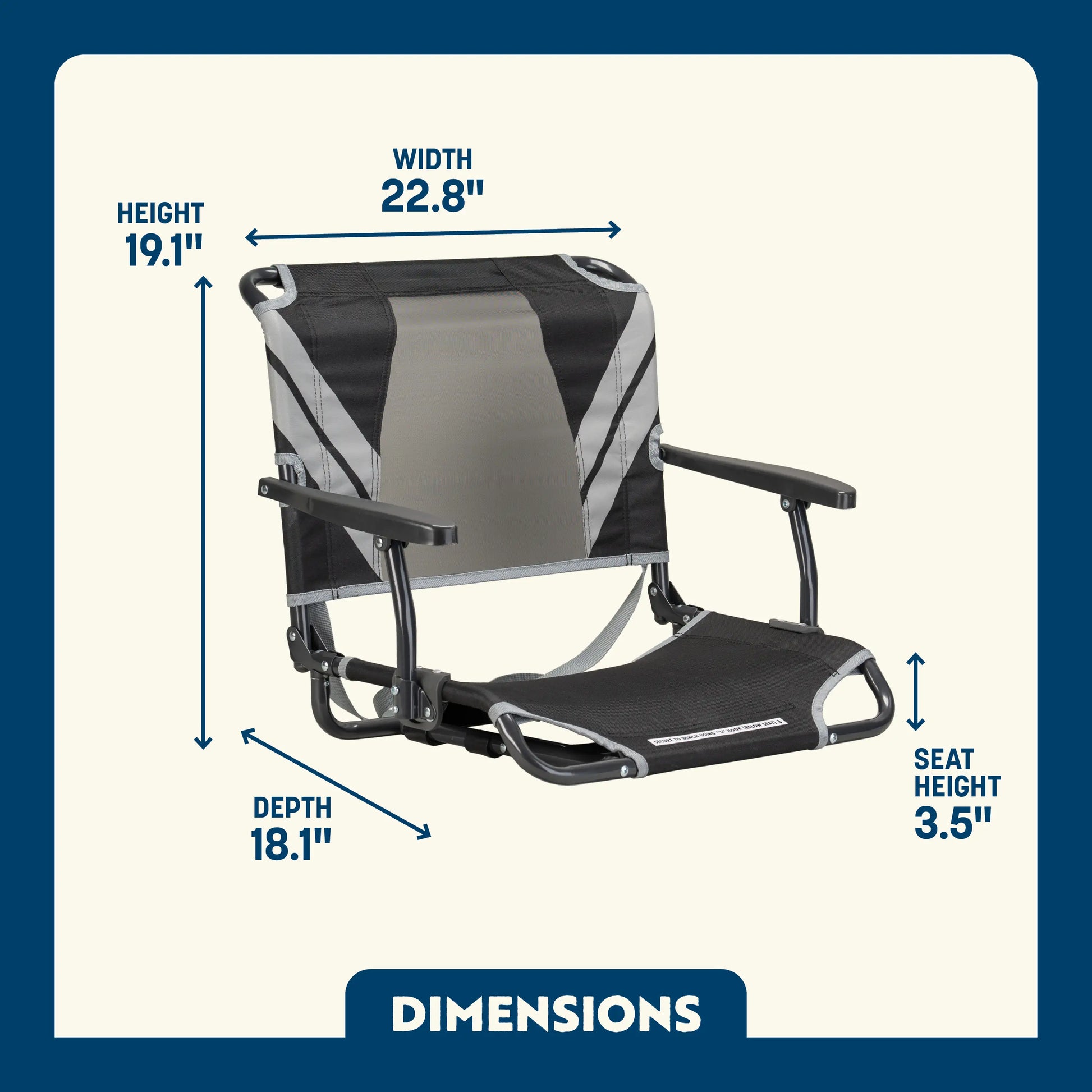 Big Comfort Stadium Chair with Armrests E6