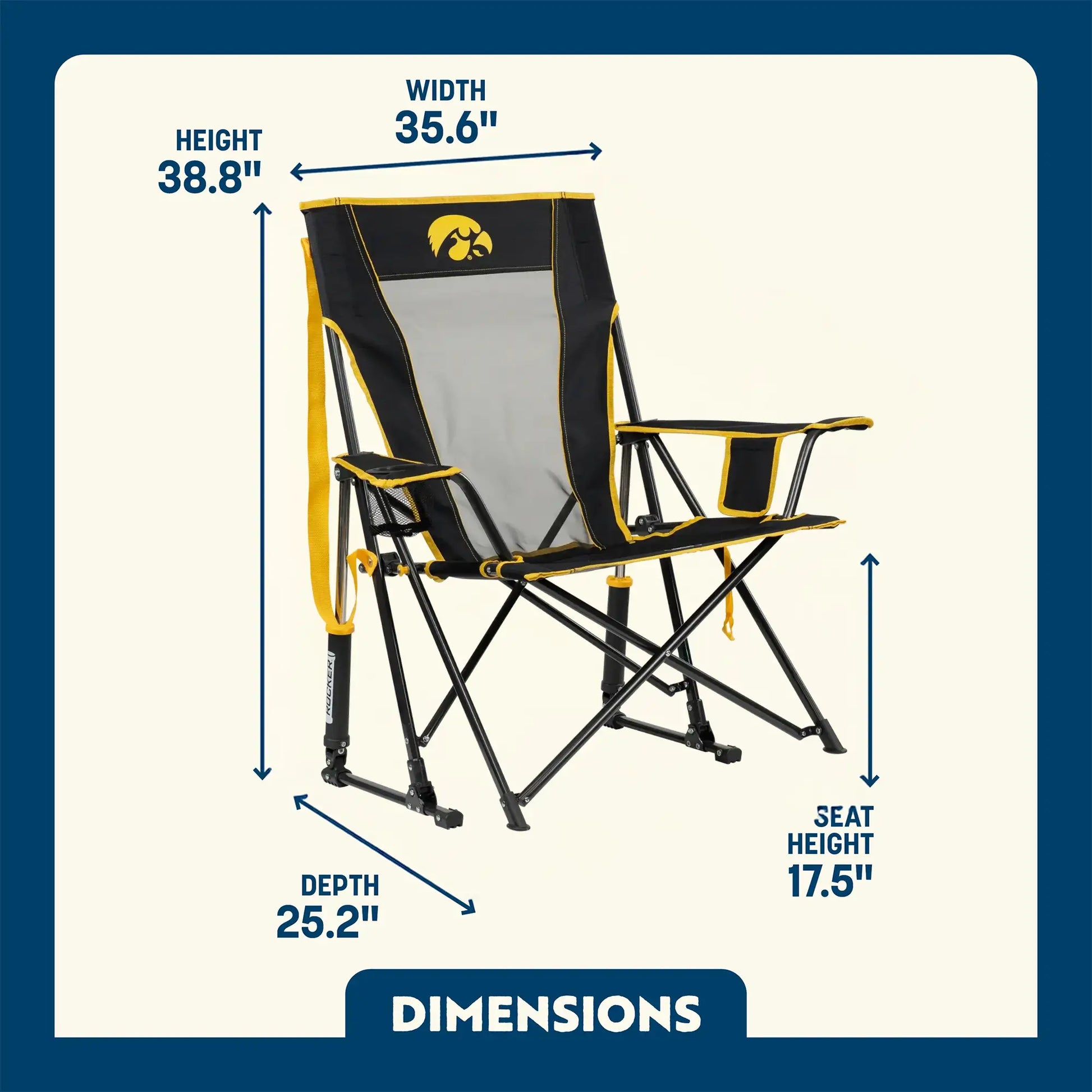 Comfort Pro Rocker - Iowa Hawkeyes M7