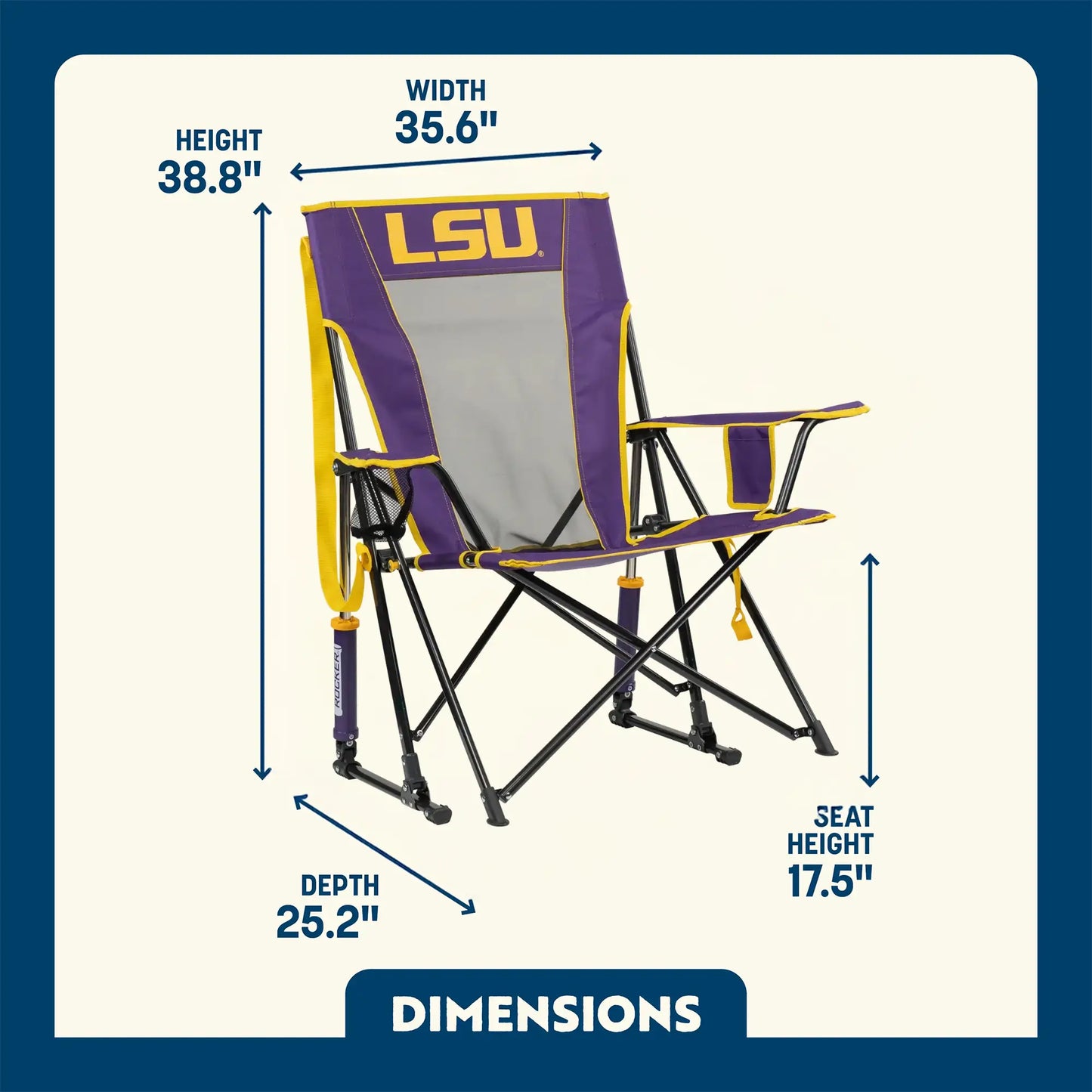 Comfort Pro Rocker - LSU Tigers E0