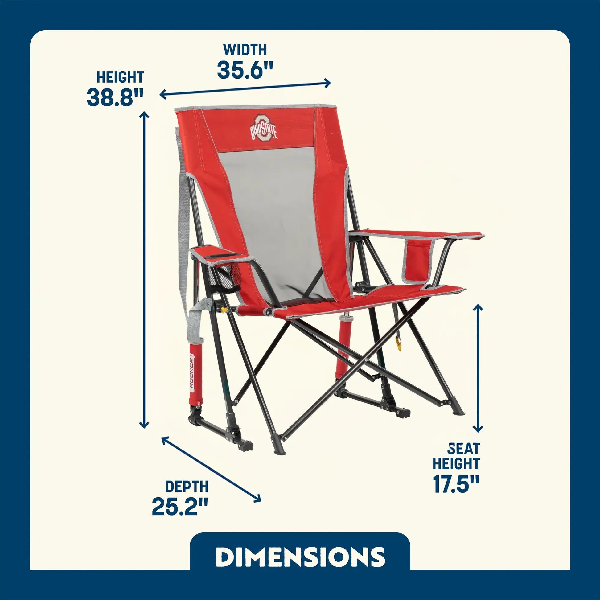 Comfort Pro Rocker - Ohio State Buckeyes Q8